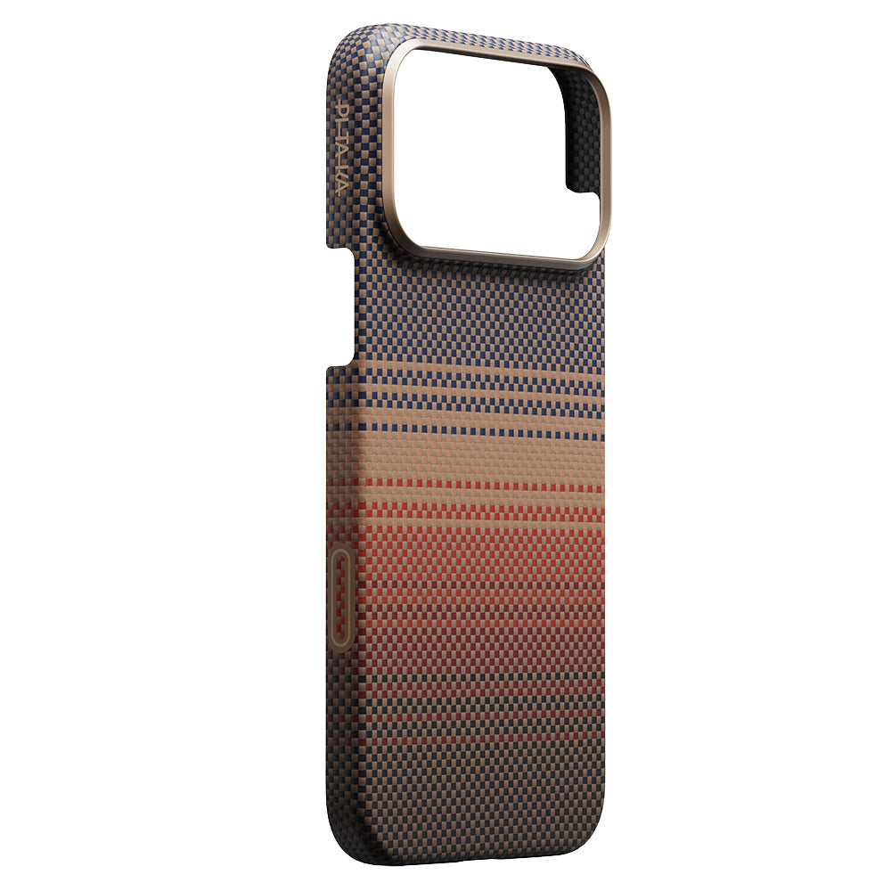 Pitaka Tactile Woven Sunset-Moonrise Serisi iPhone 17 Pro M-safe Şarj Özellikli Aramid Fiber Kılıf Pitaka Tactile Woven Sunset-Moonrise Serisi iPhone 17 Pro M-safe Şarj Özellikli Aramid Fiber Kılıf